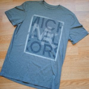 michael kors large graphic gray shirt mens fashion